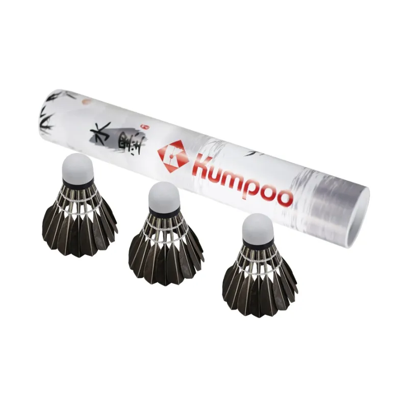 KUMPOO Ink Wash 12 Pack Goose Feather Shuttlecocks-1
