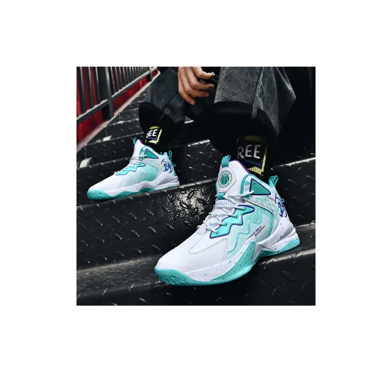 MUSNODO Cushioning, Slip Resistant, Abrasion Resistant, Coverage, Rebound Mid Top Basketball Shoes Unisex-5