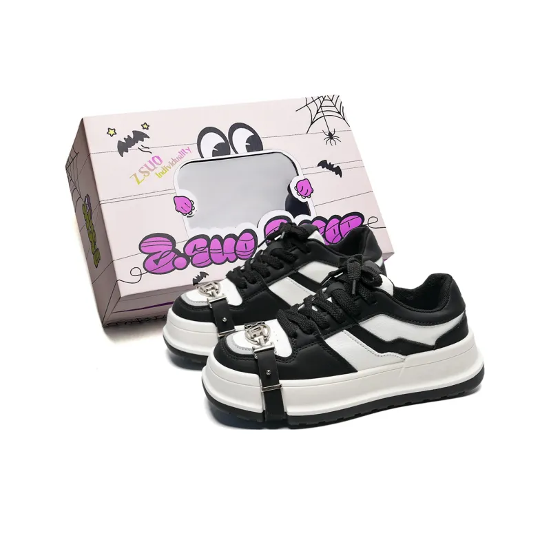 Z.SUO Coverage Height Increasing Abrasion Resistant Slip Resistant Low Top Skateboard Shoes Women's Box Included-0