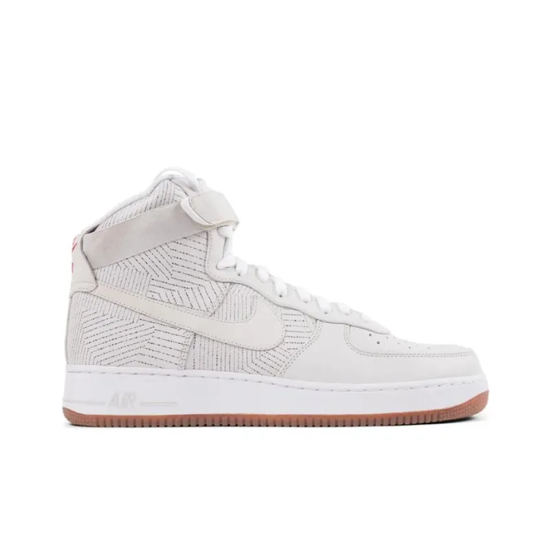 Nike Air Force 1 Premium Anti-Slip Wear-Resistant Mid-Top Casual Shoes Men's Ecru-1
