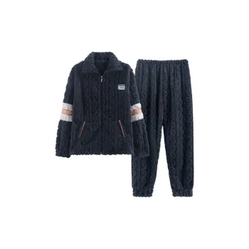 The Story Of The Flower Season Pajama Set Men's Black