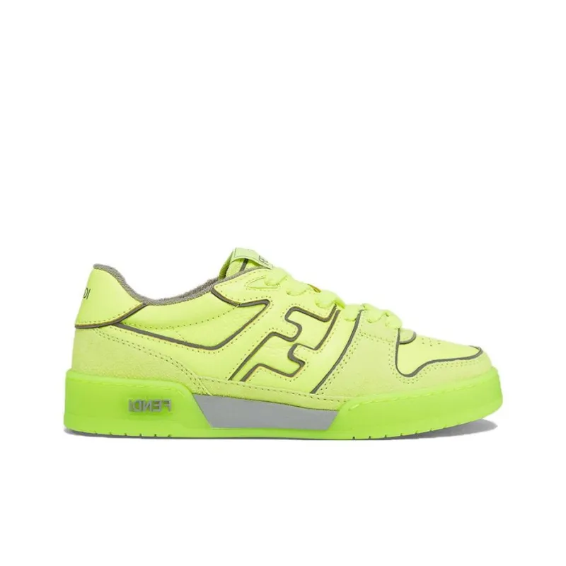 FENDI By Marc Jacobs Match Low Tops Neon Yellow Leather-1