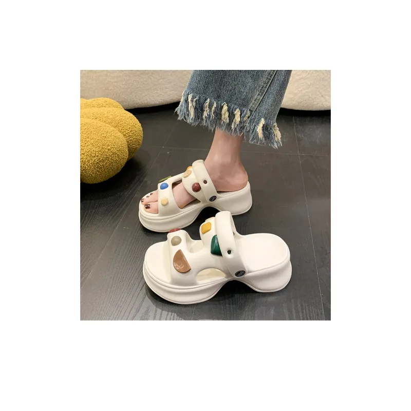 XMISTUO EVA Cut Out Quiet Slide Slippers Women's-10