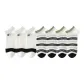 3 White Black Letter+4 Pack Stripes
