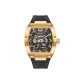 Rose Case Black Dial Vinyl Strap