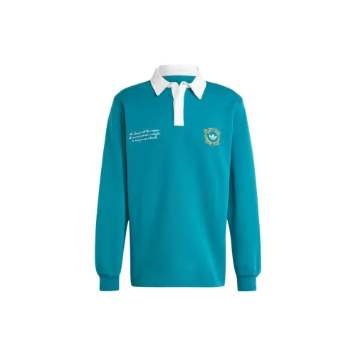 Adidas Originals VRCT Polo Shirts Men Traditional Cyan