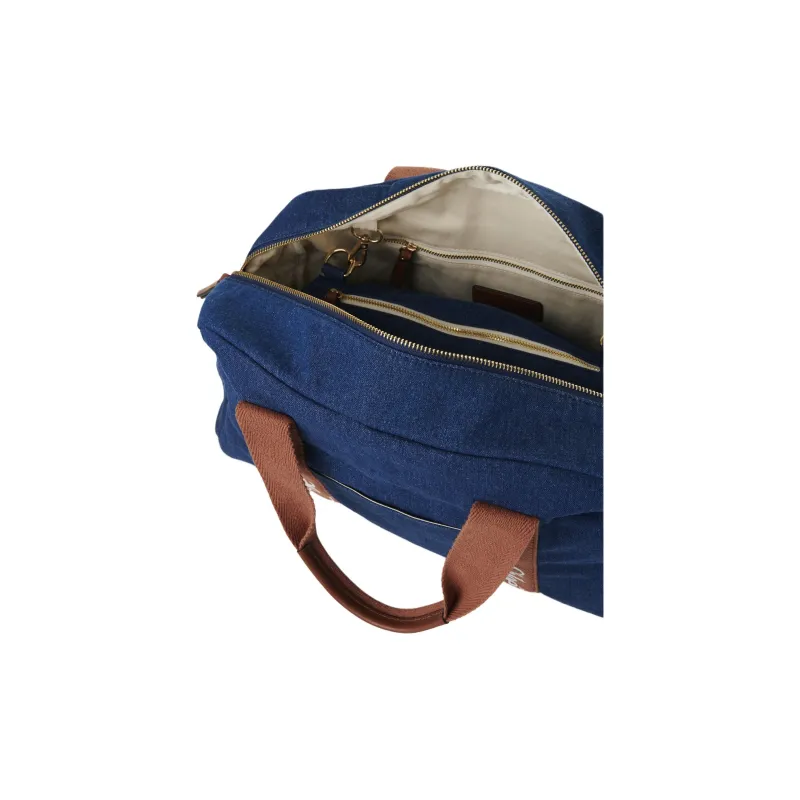 Chloe Cotton Diaper Bag, Shoulder Bag, Crossbody Bag, Handbag Regular Women's Denim Blue-3