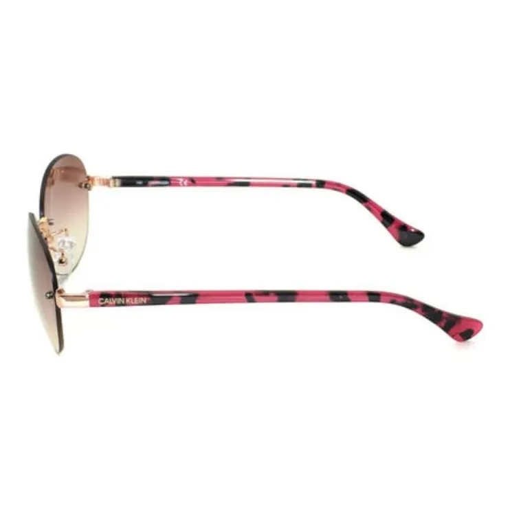 CALVIN KLEIN Nickel Alloy Oval Sunglasses Men's Pink-2