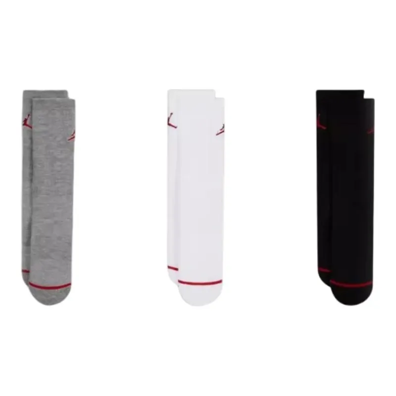 Nike Mid-Calf Socks Unisex 3 Pack Black+White+Gray-0