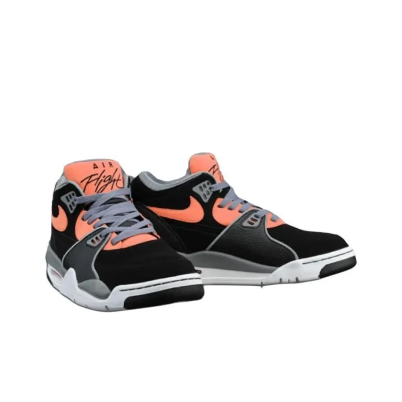 Nike Air Flight 89 Anti-Slip Wear-Resistant Mid-Top Vintage Basketball Shoes Unisex Black-1