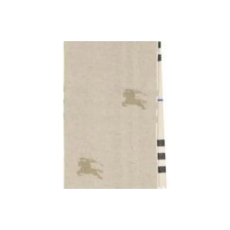 Burberry Ekd Motif Vintage Check Fringed Scarf-2