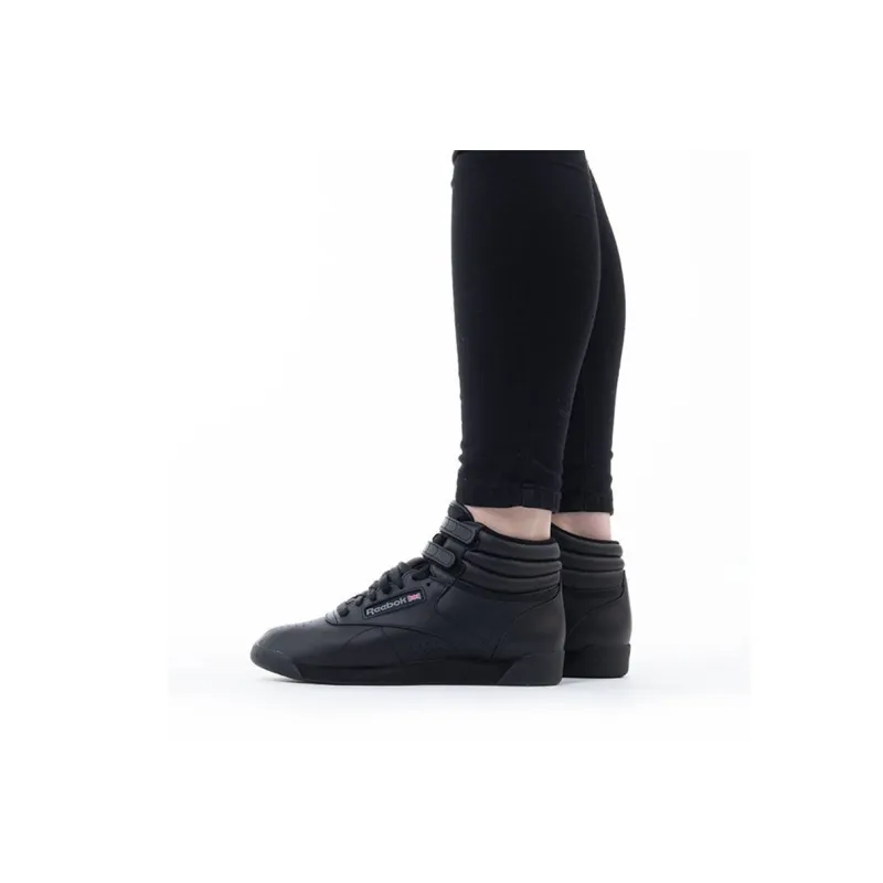 Reebok Freestyle Hi Triple Black Women's-6