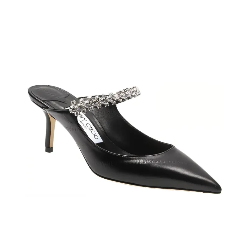 Jimmy Choo Bing 70mm Crystal-embellished Mules-1