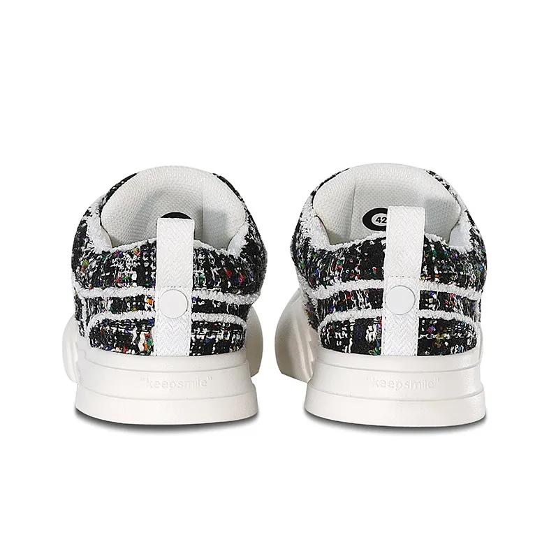 Ouder Smiler Skateboard Shoes Unisex Low Top White-4