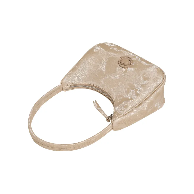 AILUXI Synthetic Leather Shoulder Bag Regular Women's Almond Brown-3