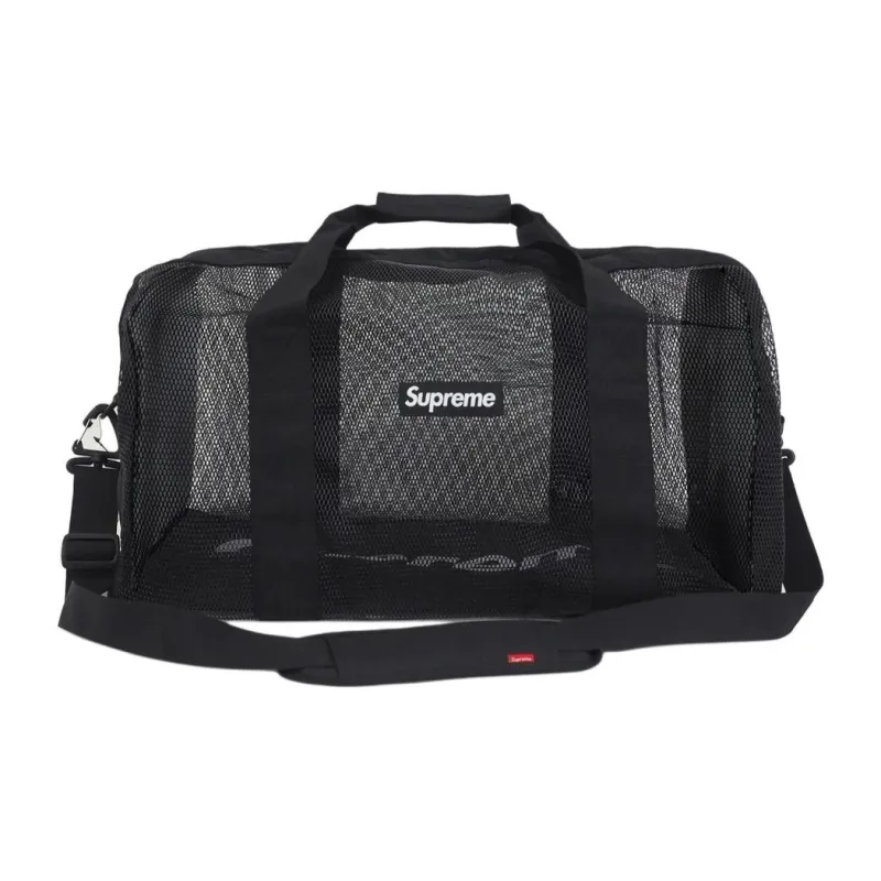 Supreme Spring/Summer 2020 Collection Mesh Gym Bag Handbag Regular Unisex Black-3