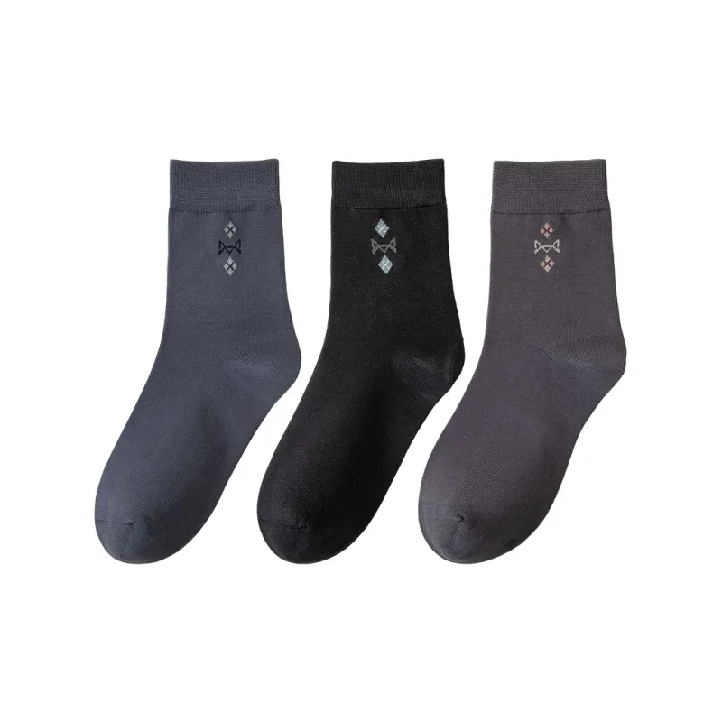 MIIOW Mid Calf Socks Men's 3 Pack-11