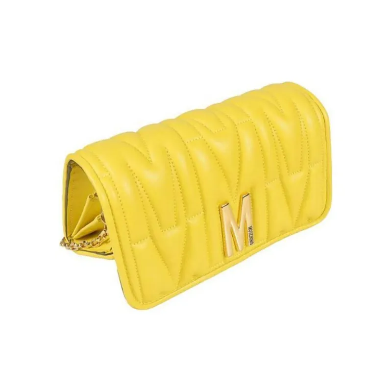MOSCHINO Logo Plaque Chain-Link Wallet-1