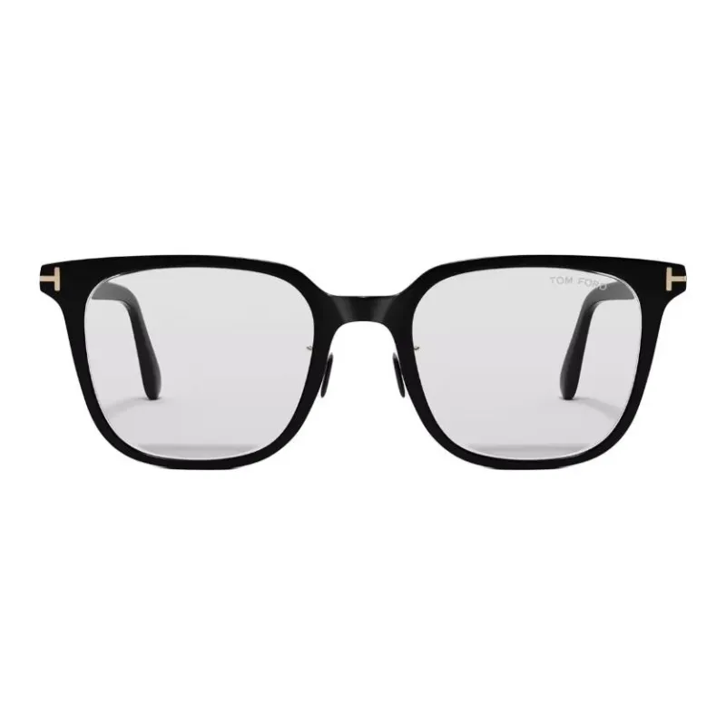 TOM FORD Plate Frame Square Eyeglass Frames Unisex Black-1