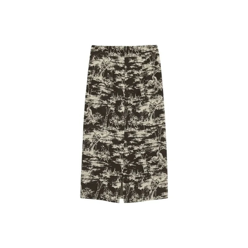 THE SEA LIFE Casual Long Skirt Women's Chestnut-1