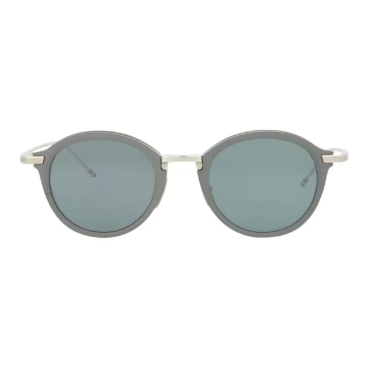 THOM BROWNE· Metal Oval Sunglasses Unisex Gray-1