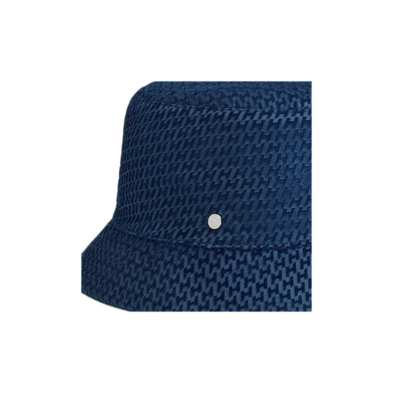 HERMES Cotton Bucket Hats Unisex Blue-2