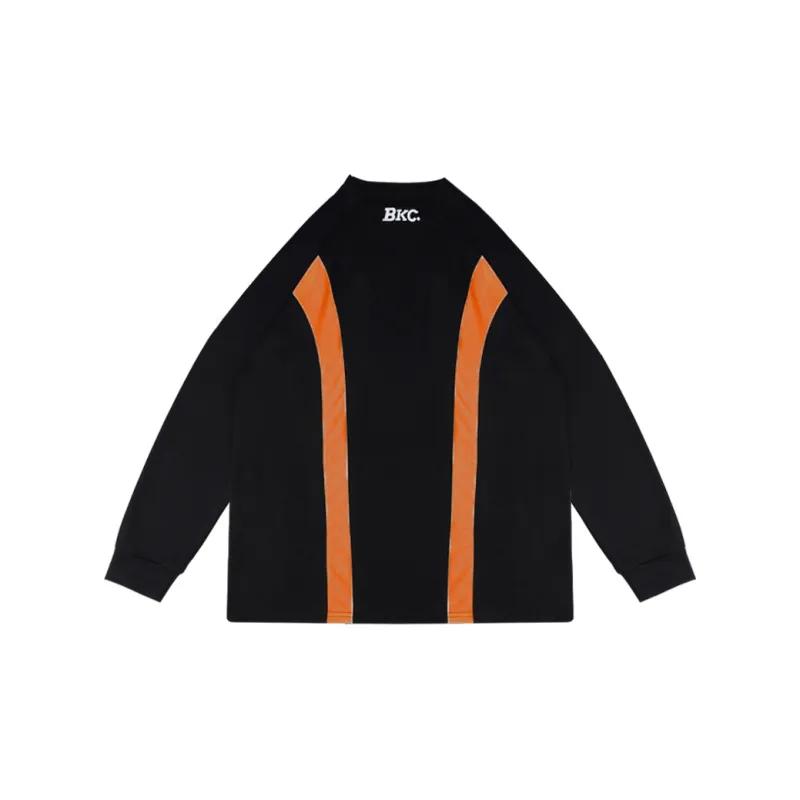BKCXZICE Basketball Jerseys Unisex Black & Orange-1