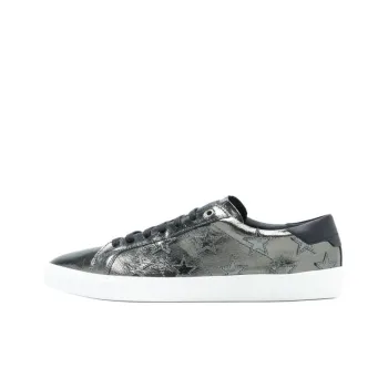 SAINT LAURENT Court Classic Low-Top Skateboard Shoes Women's Silver