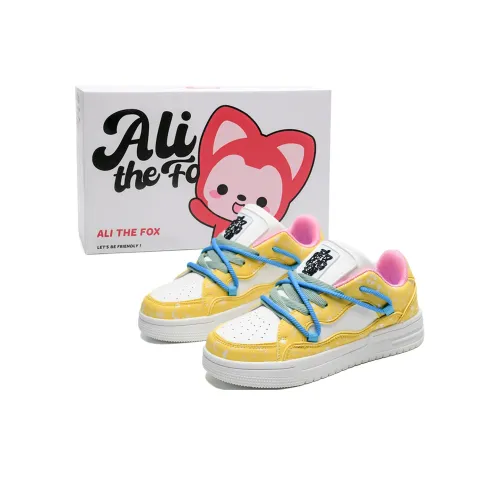 ALI THE FOX Skateboard Shoes Unisex Low-Top Yellow