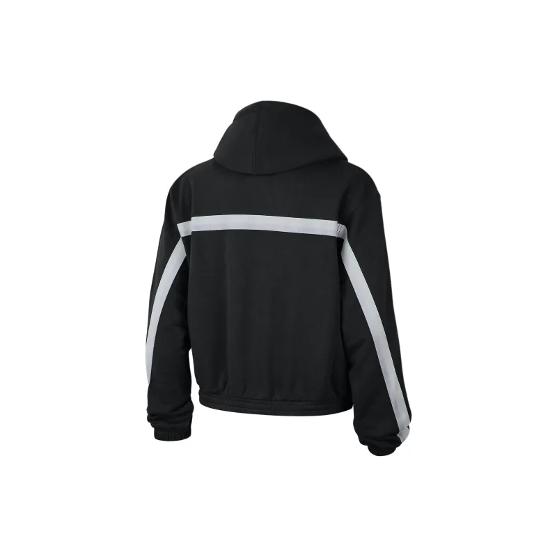 JORDAN Brooklyn Nets Courtside Statement Edition Women's JORDAN Nba Fleece Pullover Hoodie-1