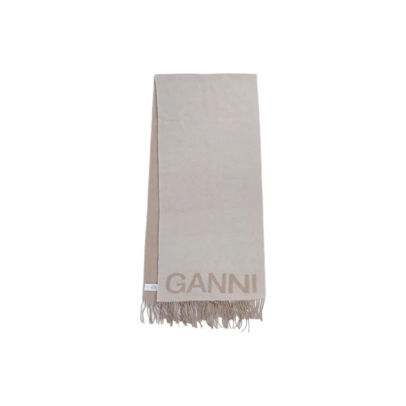 GANNI Fringed Scarf-0