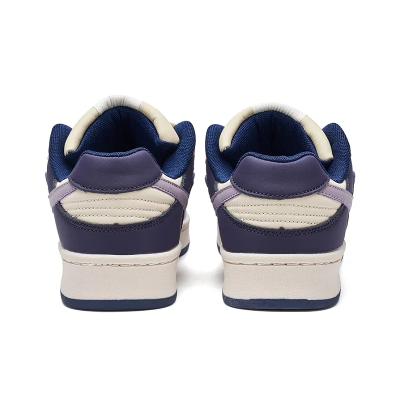 BKAE Slip Resistant Water Resistant And Wear Resistant Low Top Skateboard Shoes Unisex Purple Blue-5