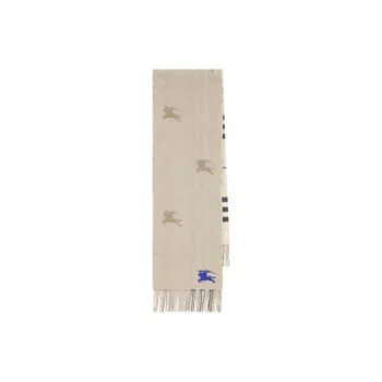 Burberry Ekd Motif Vintage Check Fringed Scarf
