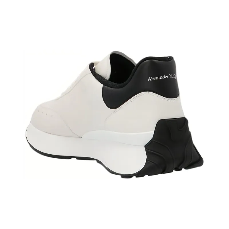 Alexander McQueen Sprint Runner White Black Crest-2