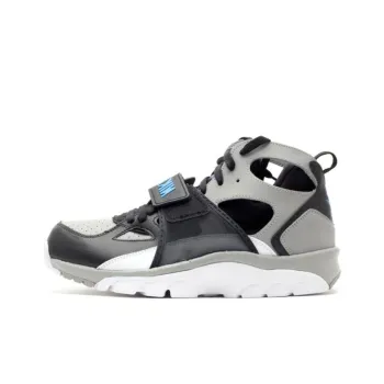 Nike Air Trainer Huarache Anti-Slip Wear-Resistant Mid-Top Casual Shoes Men's Black Gray Color