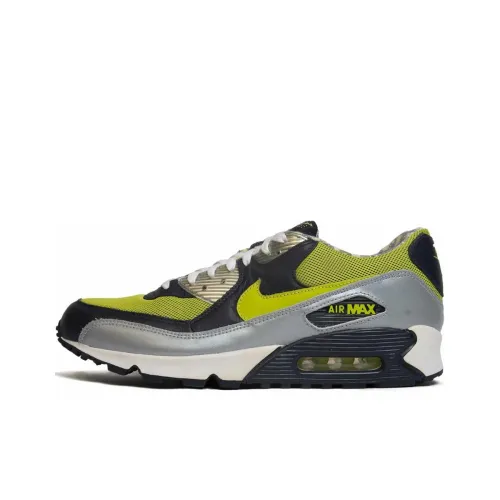 Nike Air Max 90 Running Shoes Men Low-Top Black/Yellow