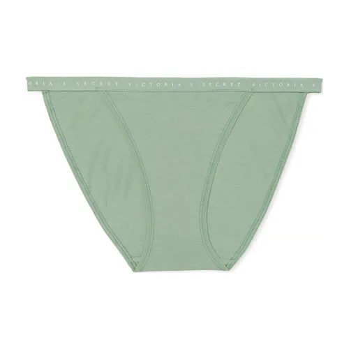 Victoria's Secret Stretch Cotton String Bikini Panty/Green Underpants Women's 1 Pack Green