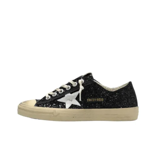 Golden Goose V-Star 2 Skateboard Shoes Women's Low-Top Black