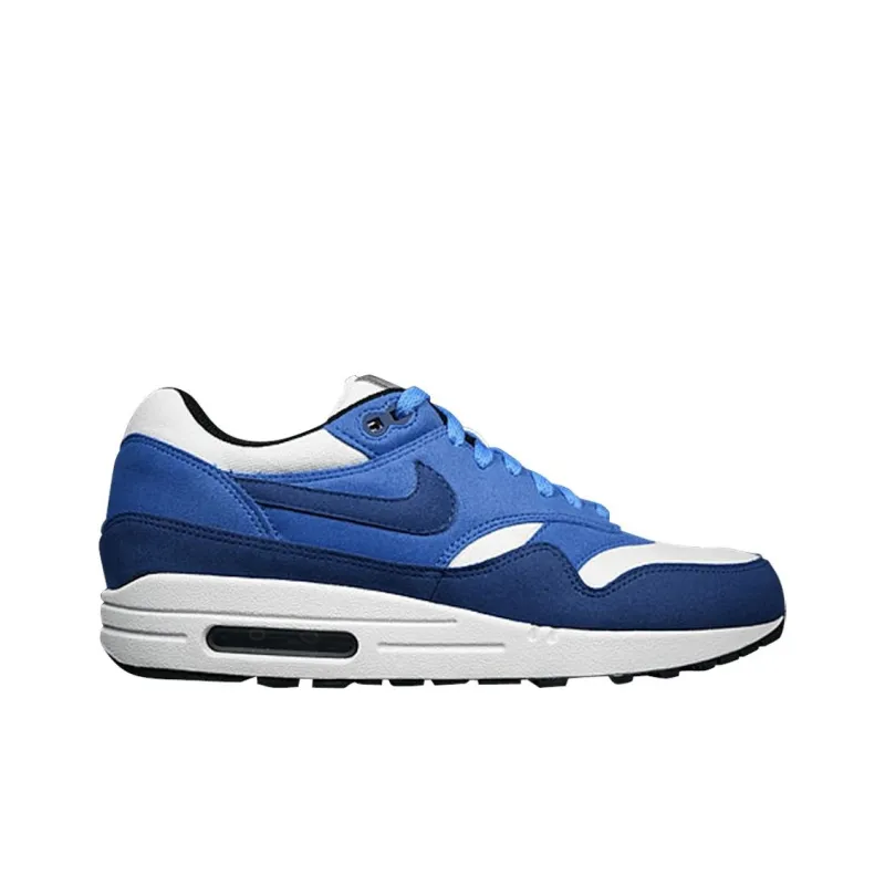 Nike Air Max 1 Anti-Slip Wear-Resistant Low-Top Running Shoes Men's Dark Blue-1