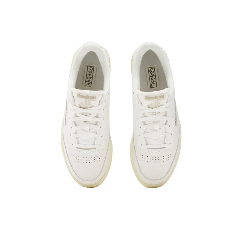 Reebok CLUB C 85 Slip Resistant, Abrasion Resistant, Lightweight Low Top Skateboard Shoes Women's White-3