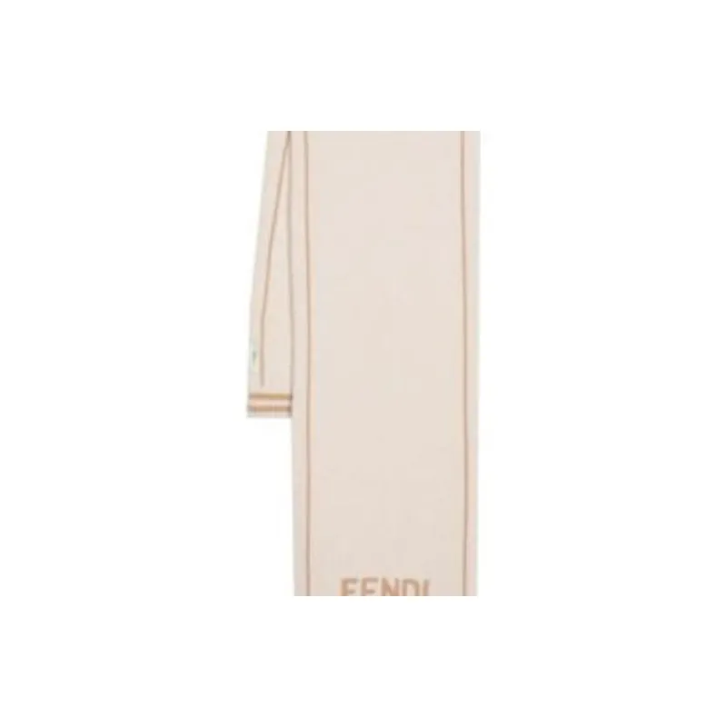 FENDI Cashmere Knit Scarves Kids' White-2