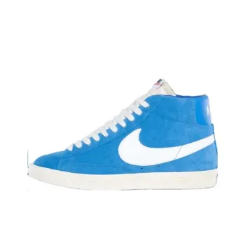 Nike Blazer High Anti-Slip Wear-Resistant Mid-Top Skateboard Shoes Men's Blue
