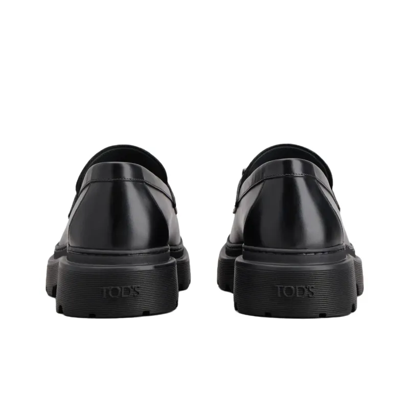 TOD'S T Plaque Tapered Toe Loafers-3