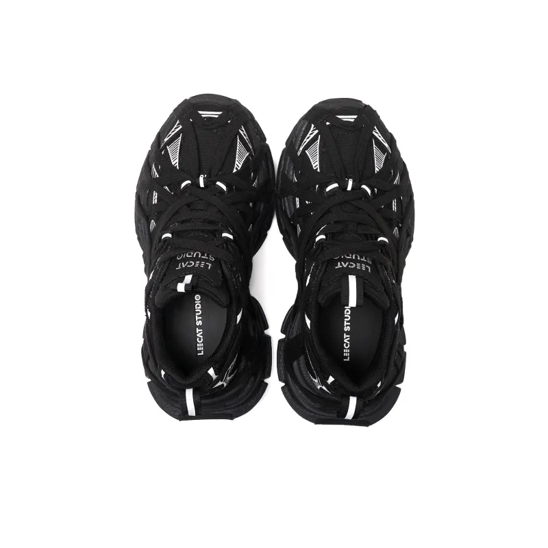 LEECAT STUDIO Anti-Slip And Wear-Resistant Lightweight Height Increasing Low-Top Chunky Sneakers Women's-4
