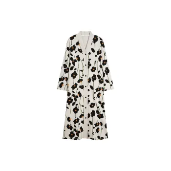 MIIOW Trend Party Series Nightgown Women's White Base Pattern