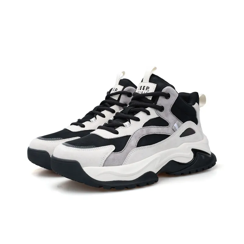 JEEP SPIRIT Cushioning Anti-Slip And Wear-Resistant Low-Top Chunky Sneakers Men's-4