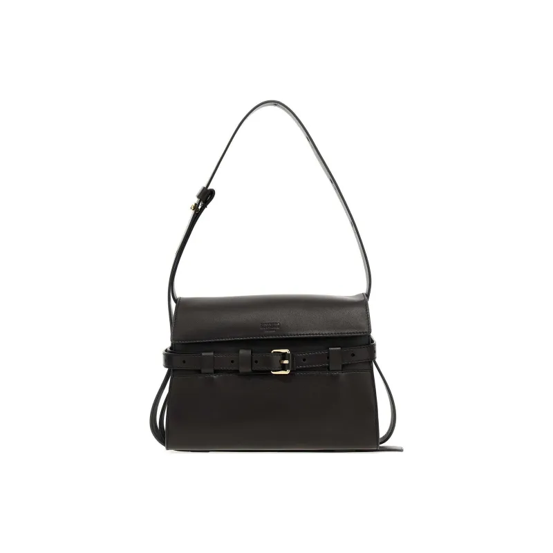 MOSCHINO Logo Debossed Belted Shoulder Bag-0