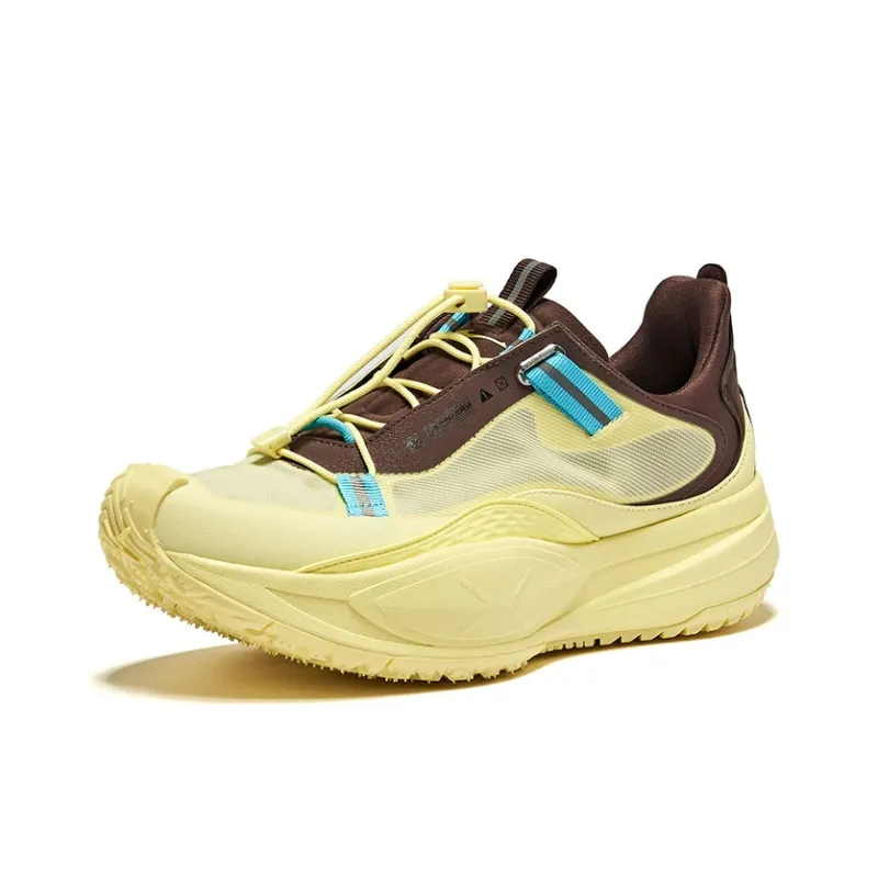 Erke Mountain Realm Breathable Slip-Resistant Low-Top Casual Shoes Men's Ice Sand Yellow Coffee-2