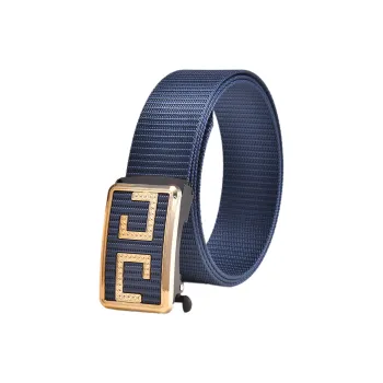 Mulinsen Automatic Buckle Double C Outdoor Woven Belt Pants Nylon Alloy Belt Men's 3.8