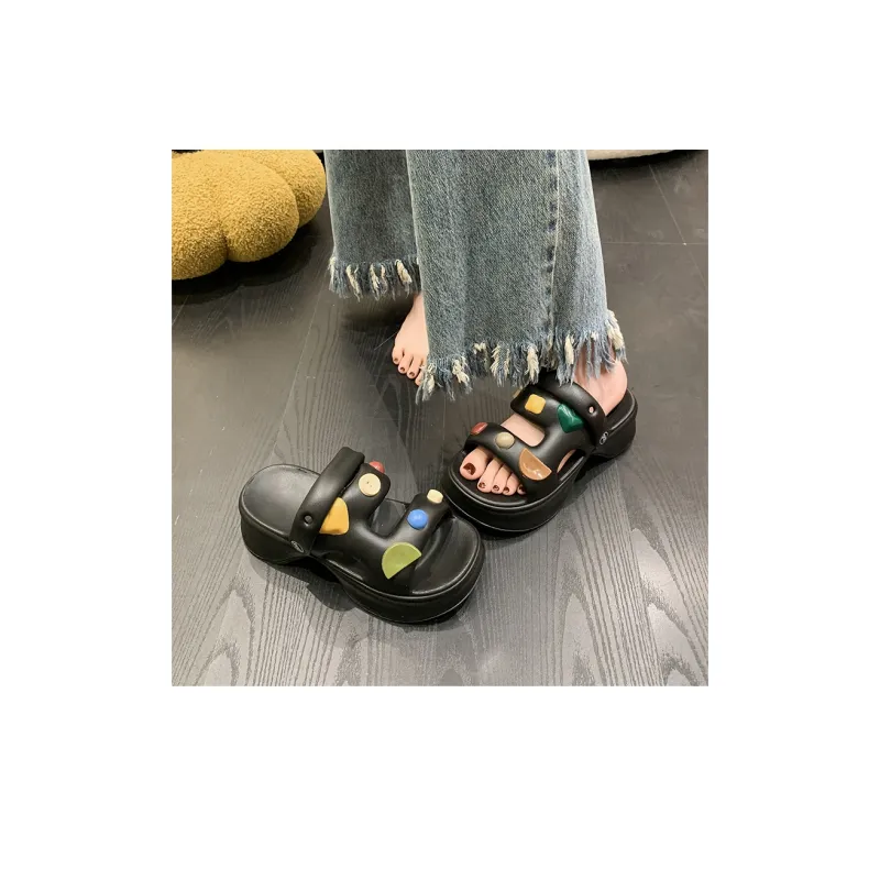 XMISTUO EVA Cut Out Quiet Slide Slippers Women's-4